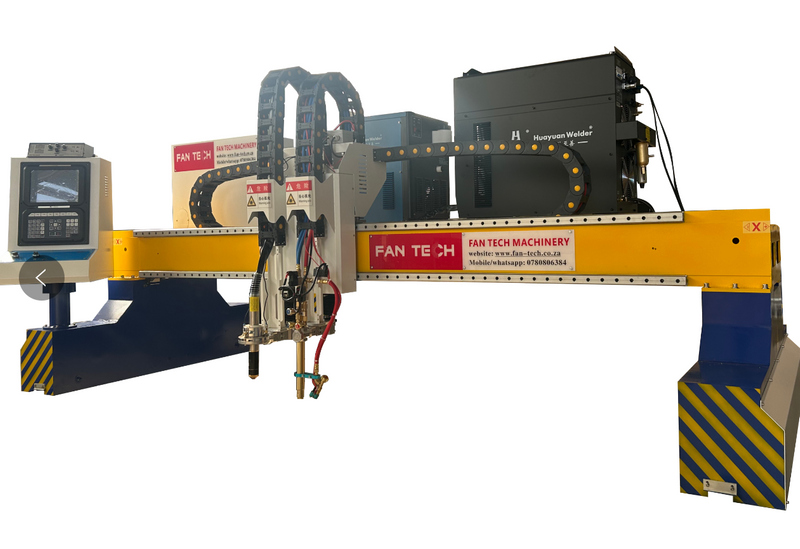 CNC plasma and flame Gantry Cutting Machine size 3*8M